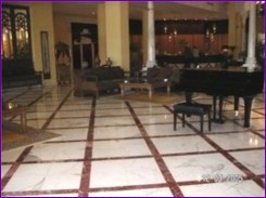 The Reception and lounge area at the Ramada Plaza in Tunis